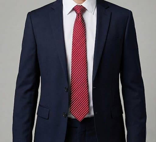Image of Micro Fiber Stripped Neck Ties For Mens Boys Tie Length & Width - 58 Inch & 3 Inch