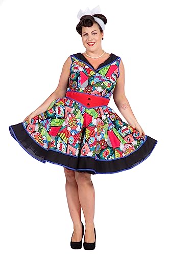 WILBERS & WILBERS Damen-Kostüm Kleid Pop-Art, Gr. 52