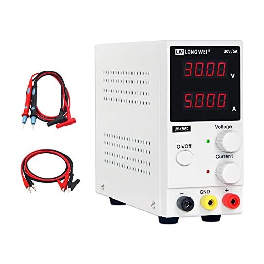 Fuente de alimentación,LONGWEI 0-30V / 0-5A, ajustable, DC con pantalla LED de 4 dígitos, conmutación estabilizada, para Laboratorio, hogar, reparación General