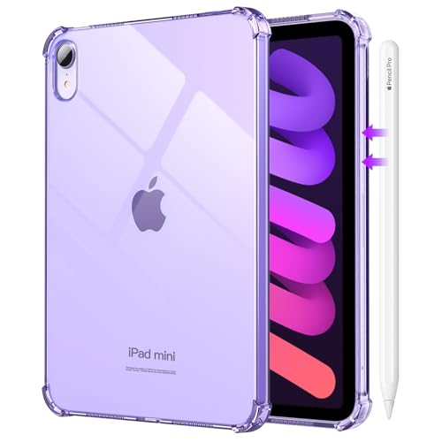 Coque iPad Mini 7 antichoc résout le problème des chutes avec son TPU violet