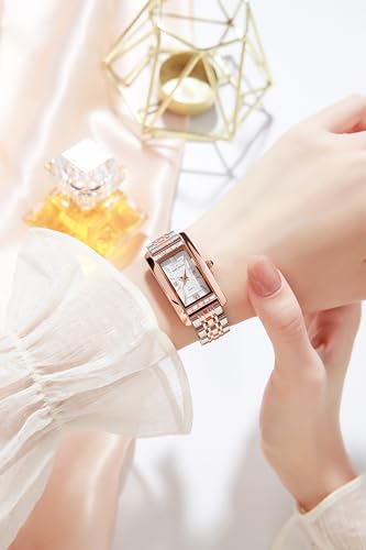 Image of Daniel Hechter Paris Solferino Collection Stylish Analog Watch for Women with Rectangular Dial, Roman Accents, Stainless Steel Strap & Water Resistant - DHW2010