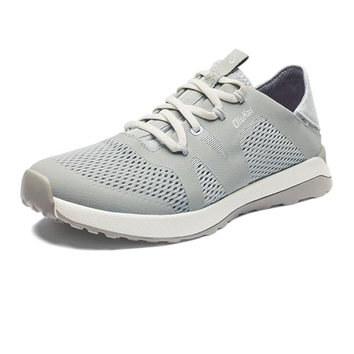 OLUKAI women's Huia Sneaker, Pale Grey/Pale Grey, 7.5 UK