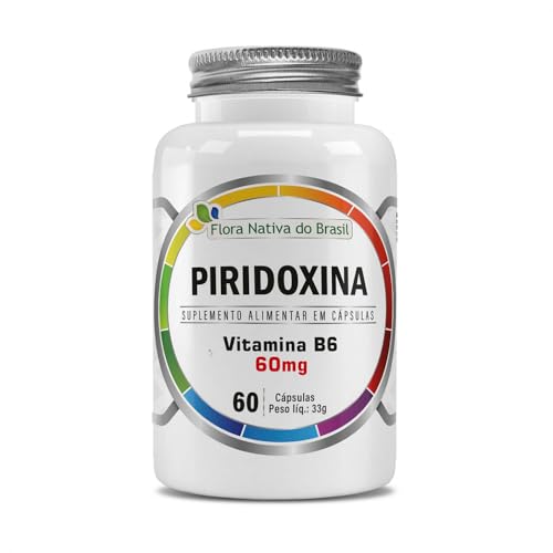 Vitamina B6 60 Cápsulas de 500mg Flora Nativa do Brasil