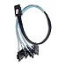 Sonilco Maximum Performance Cable Mini SAS 36P SFF-8087 to SFF-8482 HDD SATA Power Cord (2 Cables, 1 M / 3.2 Feet)