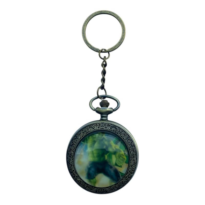 Superhero HK (Design1) Pocket Watch(Working) Metallic Keychain with Box