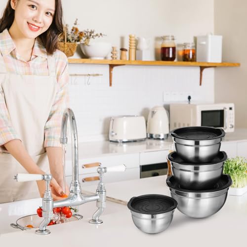 Set de 4 tazones de acero inoxidable con tapas operitacx miniatura 6