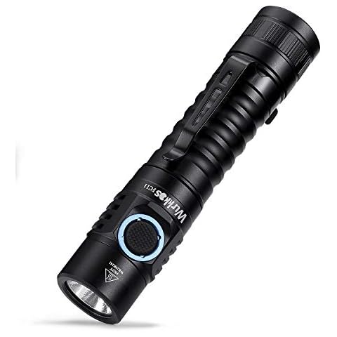Wurkkos FC11 LED Torch,1300 lumens EDC Torch with 90 CRI Light and Charging via USB-C,6 Light Levels,Stepless Brightness Adjustment, Magnet on The lamp Base, IPX7, incl.18650 Battery(5000K) Cover