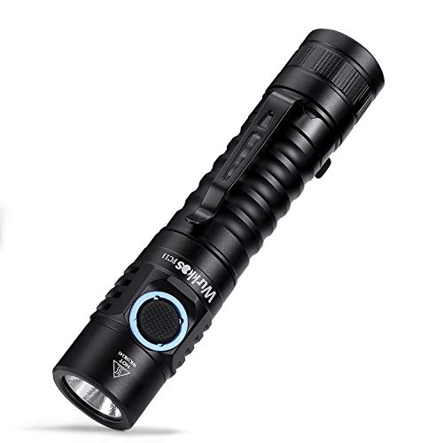 Wurkkos FC11 Pocket LED Flashlight Ultra Bright Max 1300LM High 90CRI Mini Flashlight Support USB A-C and C-C Charging,Magnetic Tailcap,6 Light Levels with Memory for Indoor/Outdoor Activities,IP67
