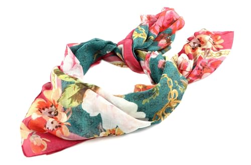 Scarf GUESS Kefiah 130X130 Gardenia : grand foulard carré imprimé pour femme