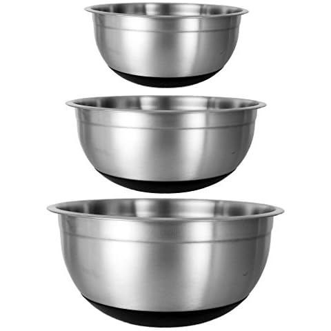 Buckingham Set of 3 Stainless Steel Mixing Bowls Cover