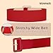 VONMELLI Stretchy Wide Women Belts Elastic Vinatge Red Belts for Women Fashion Ladies Waist Belt for Dress, XL
