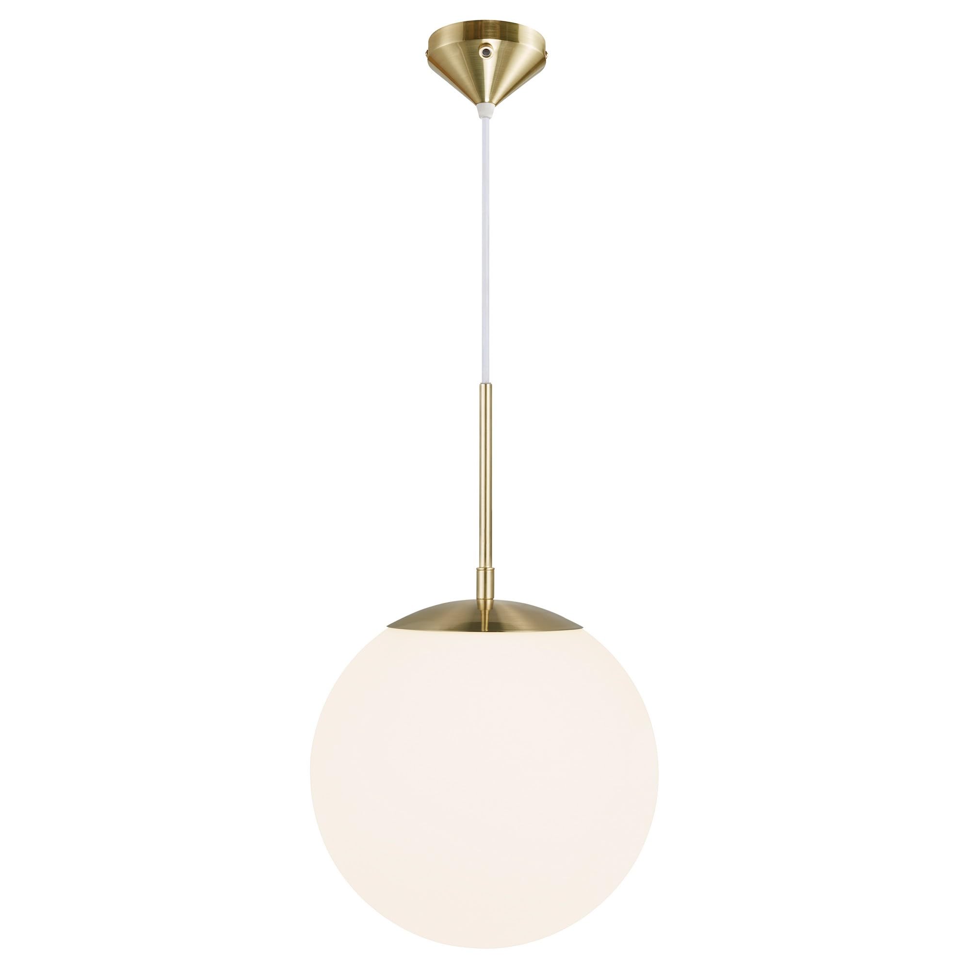 Nordlux Grant Indoor Pendant Light Brass Glass E27 Hand Blown Glass - Kitchen, Bedroom, Living Room Mains Powered, IP20