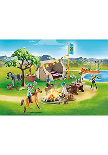 PLAYMOBIL DreamWorks Spirit 70329 Campamento de Verano con Fortu y Spirit, A Partir de 4 años