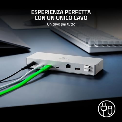 Thunderbolt Dock 4 - Dock Thunderbolt 4 compatto progettato per Mac (La larghezza di banda e la versatilità che hai sempre voluto, Più veloce che mai per Mac) Bianco - Illuminazione - Immagine 3