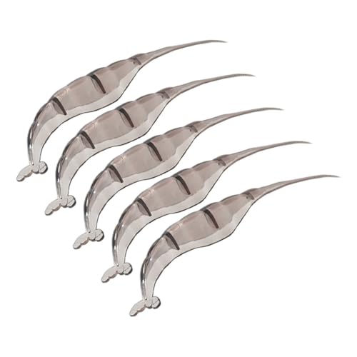 SOLUSTRE Sgusciatore di Gamberi in Plastica Riutilizzabile, Utensile Portatile per Frutti di Mare, Set da 5 Pezzi Compatto per Cucina Domestica, per Rimuovere Gusci e Facilitare La Pulizia