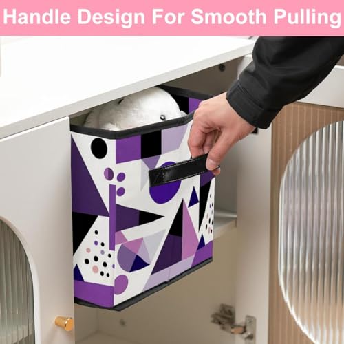 Boîte de rangement pliable pour éliminer le désordre avec style violet