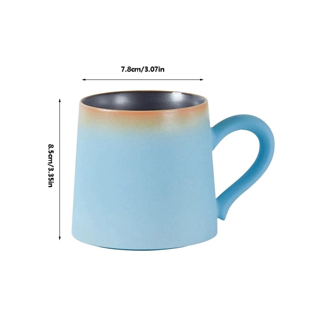 Kaffeetassen Kaffeetassen-Set in Mirror Lake Blue, 1er-Set, Keramiktasse mit matter Textur, Fassungsvermögen 325 ml, for Milchkaffee im Büro Becher