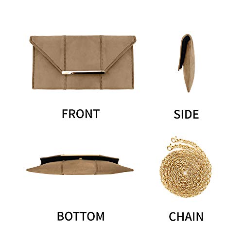 Image of JNB Faux Microsuede Envelope Clutch