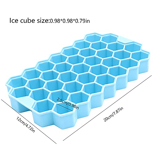 Alnicov 2 Pack Bandejas de Hielo de Silicona con Tapa miniatura 6