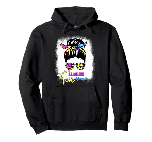 La mejor Tia de Mundo, regalo español, regalo de cumpleaños Sudadera con Capucha