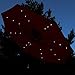 Sunnydaze Solar Outdoor Patio Umbrella with LED Lights, Tilt & Crank, Aluminum, 9 Foot, Burnt Orange