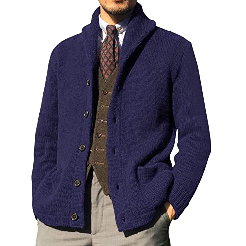 Pull homme col châle boutonné pour rester au chaud avec élégance au bureau