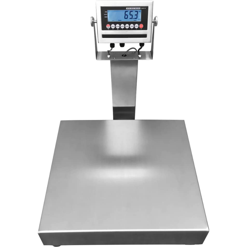 SellEton SL-915-SS NTEP/Legal for Trade Washdown Bench Scale with Stainless Steel Bench top & Free Software (16” x 16”, Cap: 300 lb x 0.05 lb)