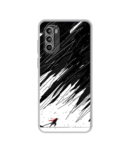 Image of Geometric Strom Design Printed Silicon Soft TPU Back Case Cover for Motorola Moto G52 4G / Moto G82 5G