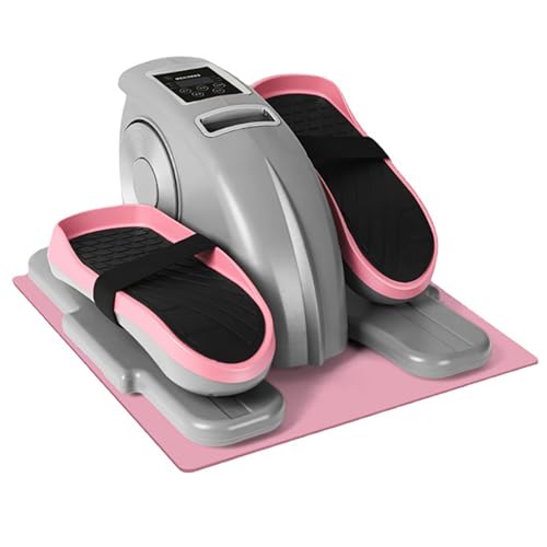 Ejercitador de pedal eléctrico, máquina elíptica debajo del escritorio con control remoto, dirección ajustable y 3 ajustes de velocidad
