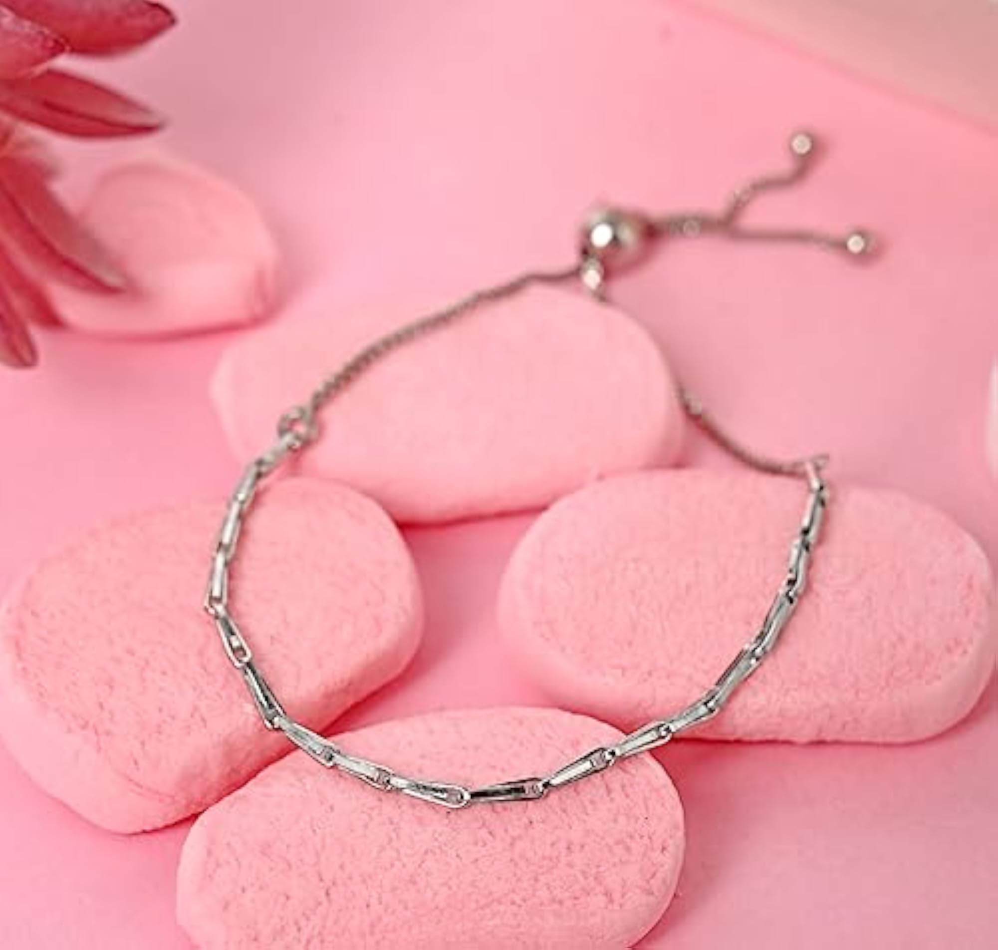 Women's 925 Silver Chimta Chain Adjustable Bracelet