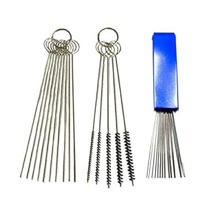 Juliyeh Carburettor Cleaner Multi-Size Cleaning Wires Set Includes 13 Wire Torch Tip Cleaner Tool, 10 Cleaning Needles…