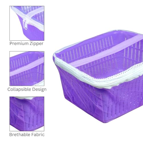 Image of GI9IUS Multipurpose Safe Net Cover Plastic Fruit & Vegetable (Onion,Potato) Storage Basket (Purple)