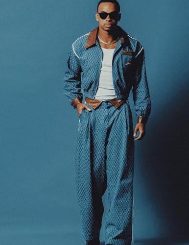 Aelfric Eden Vintage Denim Jacquard Baggy Jeans Men Wide Leg Jeans Y2K Streetwear Denim Pants Trousers3