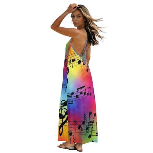 Robe d'été pour femmes bretelles spaghetti légères dos nu fluide