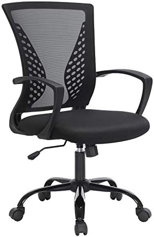 SONGMICS Ofis Sandalyesi, 360 Döner Sandalye, Sallanma Fonksiyonlu, Nefes Alabilir, Ofis, Çalışma Odası, 120 Kg'A Kadar Taşıyabilir, Siyah, Obn22Bk — Amazon ürün görseli