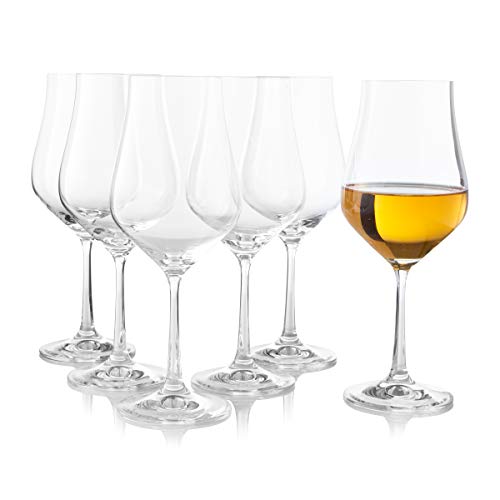 Red Wine Glasses Set of 6, Tulip Shape Elegant, Durable Wine Stemware, Universal Wine Glass, Suitable for both Red Wine and White Wine, Made in Europe, 11.8 Ounce