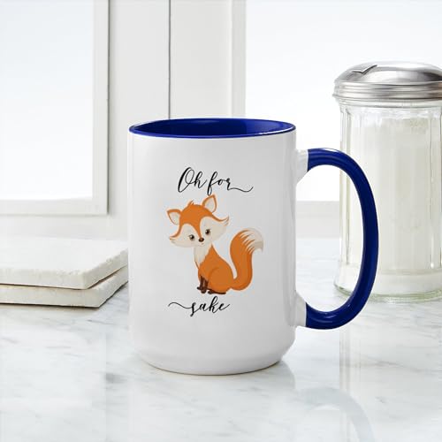 Mug cerámico CafePress 15 oz diseño Oh For Fox Sake miniatura 4