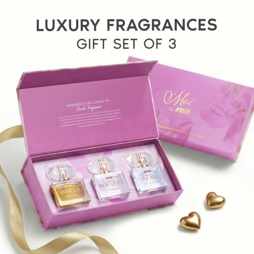 Image of Nykaa Moi Perfume Gift Set for Women| Pack of 3 EDP 30ml Each | Long Lasting | Travel Size Mini Perfumes | Set for Her | Luxury Scent Collection | Best Fragrance Gift Set| Fruity, Floral, Vanilla