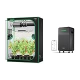 VIVOSUN S538 5x2 Grow Tent and AeroDrain D12 Smart Environmental Dehumidifier, up to 12L/Day, 2L Water Tank, with Temperature & Humidity Sensor Probe