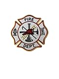 Patch Party Club, Premium Embroidered Iron-on Patch, Homage Badge to Fireman & Fire Woman, Size 4, Gifts for First Responder