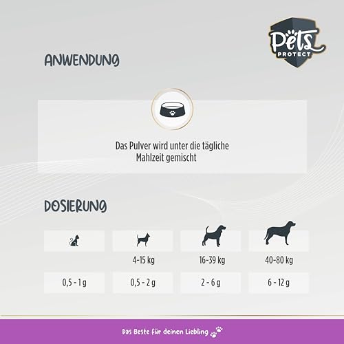 Bio Eierschalenpulver für Hunde & Katzen | Natürliche Calciumquelle zur Unterstützung von Knochen & Zähne | Futter- & Barf Zusatz | Besonders hohe Bioverfügbarkeit | 200g | Deutsche Herstellung