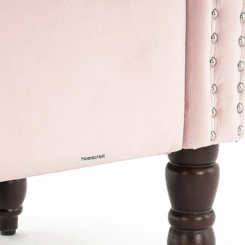 Image of Cleobury Storage Couch Bench Ottoman Bench 2 Seater Sofa Settee for livingroom badroom Office (Pink)