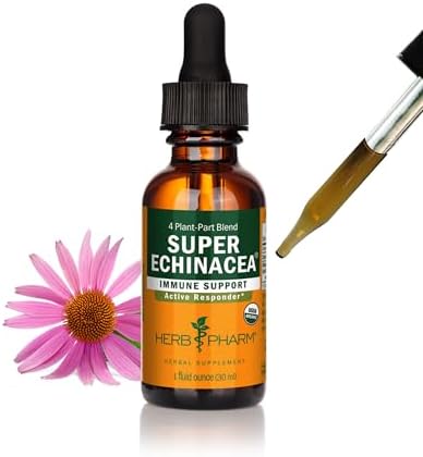 Herb Pharm Certified Organic Super Echinacea Liquid Extract for A...