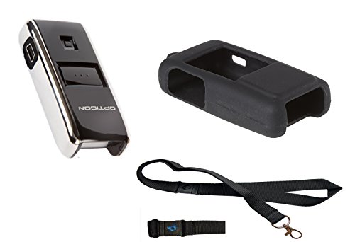 OPTICON OPN-2006 1D Wireless Bluetooth Barcode Scanner + Silicon Protective CASE Lanyard (Black)