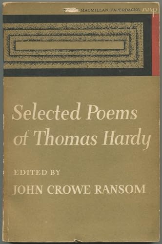 Selected Poems of Thomas Hardy, Edited with int... B00CMT2Q7W Book Cover