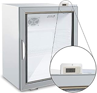 DUURA DGMW3.5RA DGMW3.5R 24-inch Merchandiser Countertop Refrigerator Multi-Pane Glass Door with Lock and Easy-to-Read Digital Temperature Display, 3.5 Cubic feet, White