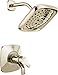Delta Faucet Tesla 17 Series Dual-Function Shower Trim Kit with Three-Spray Touch-Clean H2Okinetic Shower Head, Polished Nickel T17252-PN (Valve Not Included)