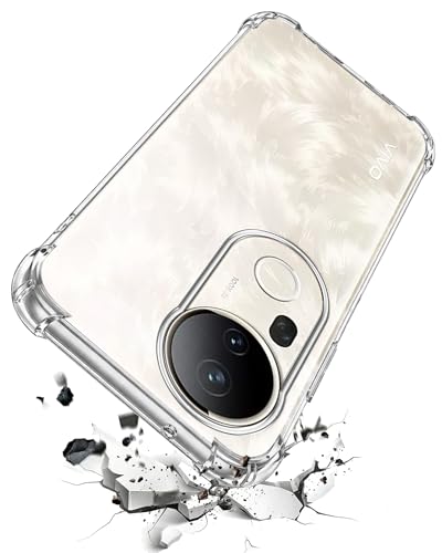 Image of Jkobi Shockproof Crystal-Clear Back Cover for Vivo T4 Ultra (Anti Yellow Case | Drop & Camera Protection | Hard Polycarbonate)