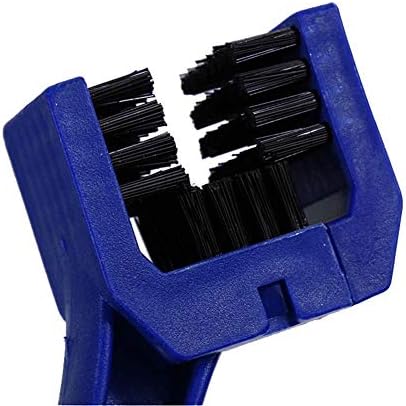 2pcs Motorcycle Chain Cleaning Brush Bicycle Cycling Gear Chain Crankset Brush Cleaner Tool (Blue and Red)