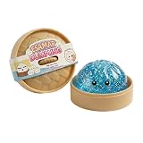 Dumpling Squishy, Anti Stress Spielzeug, 8,5cm Quetschball in Dampfgarer Box, Sicher und Ungiftig, Fidget Toys für Kinder, ADHS Spielzeug, Ideales Mitgebsel Kindergeburtstag (Blau)